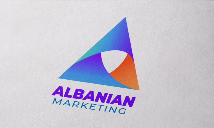 Albanian marketing logo mockup