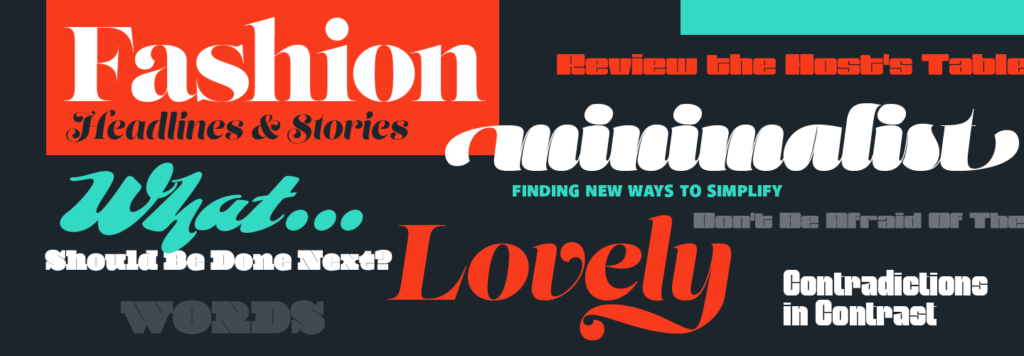 fonturi îndrăznețe