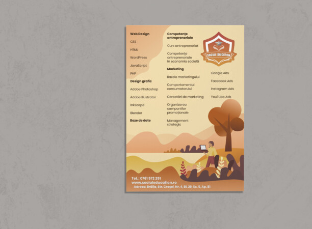 Ombre watercolor poster mockup psd on the wall