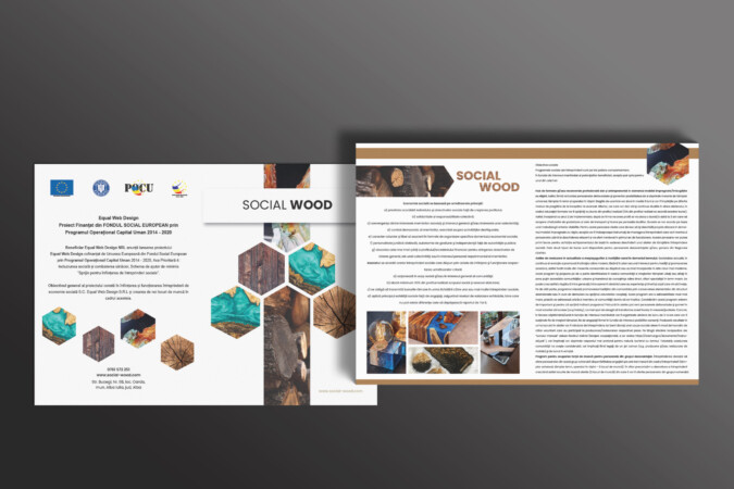 Multipurpose A4 format minimalist flat lay Mockup broșură social wood