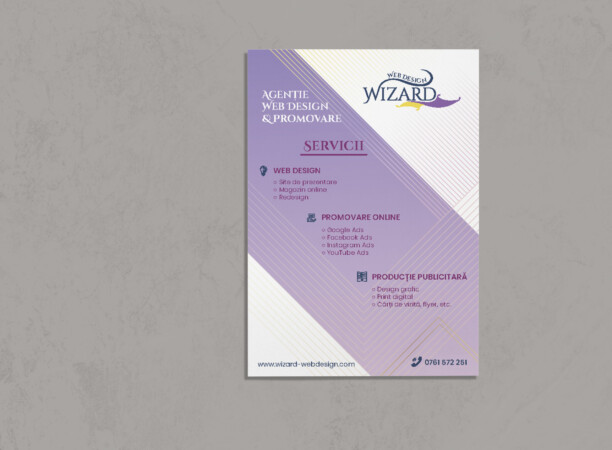 Ombre watercolor poster mockup psd on the wall flyer wizard web design
