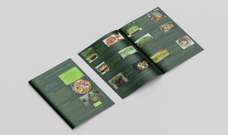 Farm Microgreens Alba brosura mockup