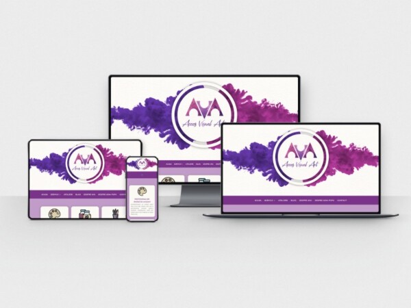 Mock-up site acces visual art