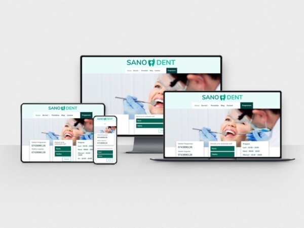 mockup site sanodent brăila